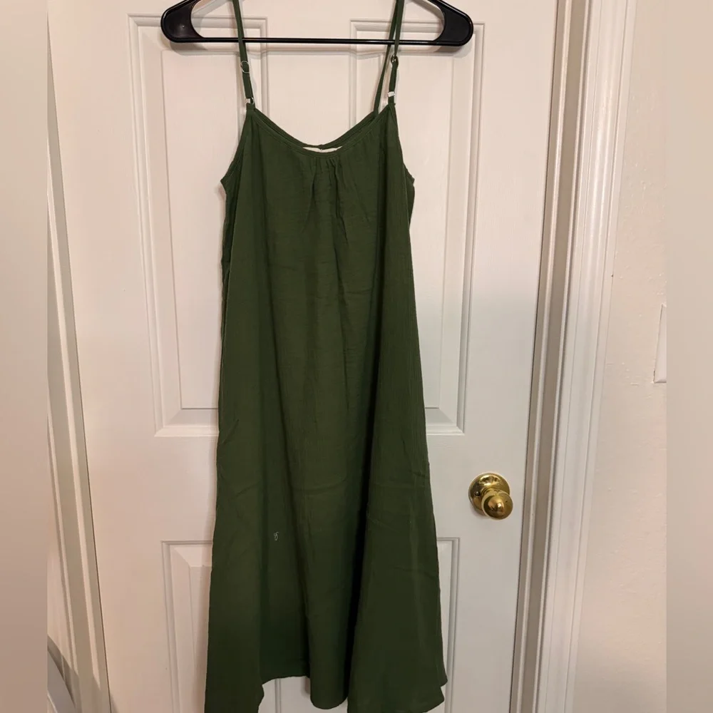 NWT Citrine Swim‎ Forest Green Della Dress Size Small Adjustable Straps